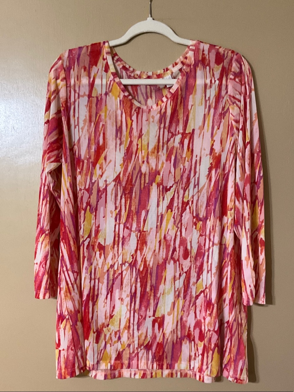 LOGO LAYERS Sheer Multicolored Top